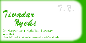 tivadar nyeki business card